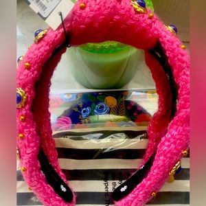 NWT Lele Sadoughi Eva Cabochon Knotted Headband-Color Dahlia/Pink